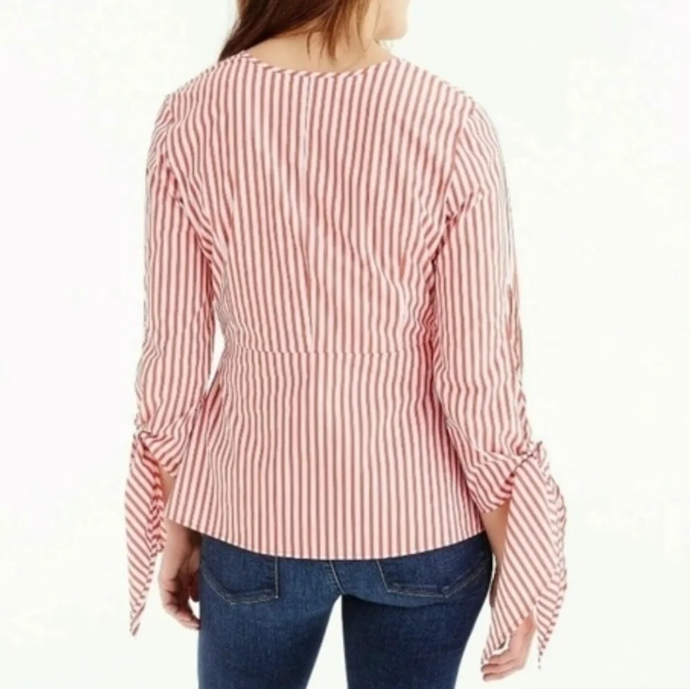 J. Crew x Universal Standart Poplin Striped Shirt Tie Cuffs
